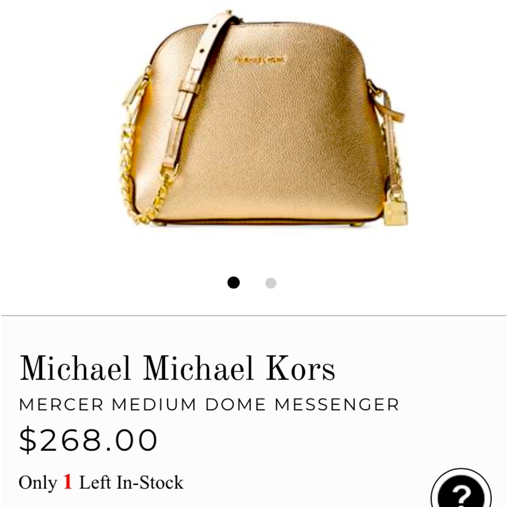 Michael Kors, Mercer dome medium messenger bag, pre-loved condition